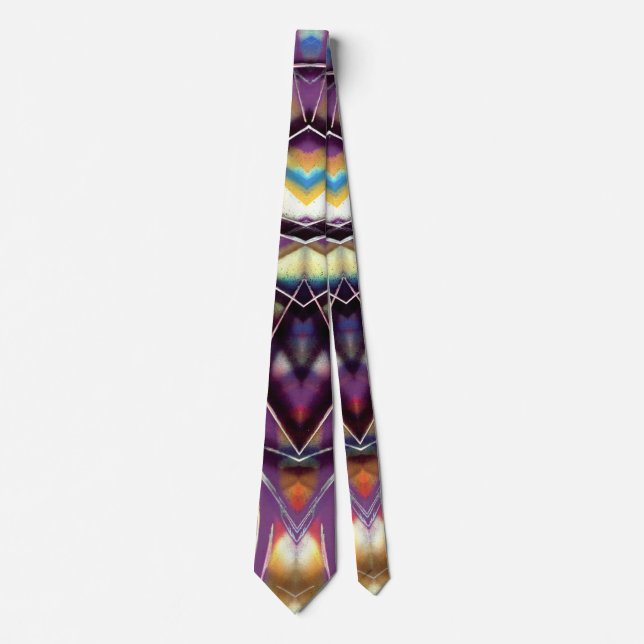 Colourful Geometric Design Tie (Front)