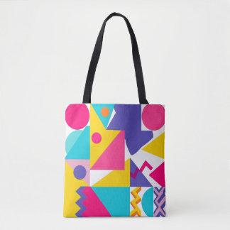 Colourful Geometric Design Tote Bag