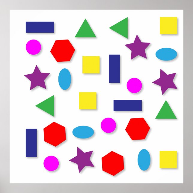 Colourful geometric figures poster (Front)