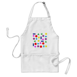 Colourful geometric figures standard apron
