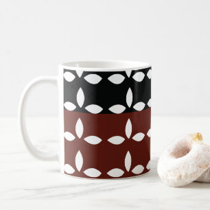 Colourful Geometric Floral Stripes Coffee Mug