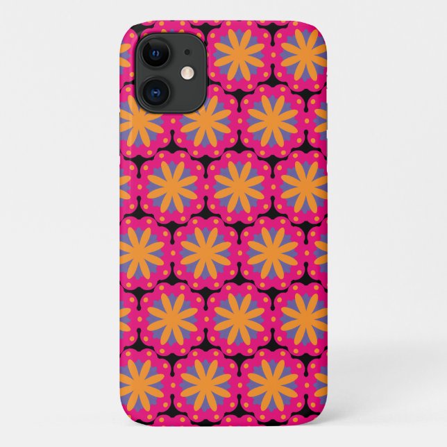 Colourful Geometric Flower Design Case-Mate iPhone Case (Back)