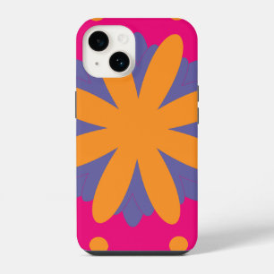 Colourful Geometric Flower Design iPhone 14 Case