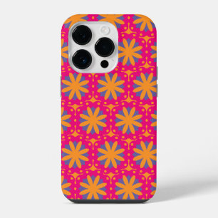 Colourful Geometric Flower Design iPhone 14 Pro Case