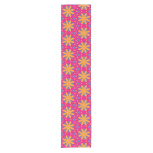 Colourful Geometric Flower Design Short Table Runner