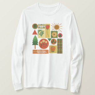 Colourful Geometric Garden   Plant Lovers T-Shirt