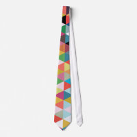 Colourful Geometric Kaleidoscope Patterned Tie