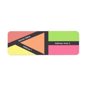 colourful geometric Labels