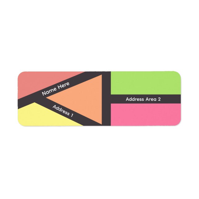 colourful geometric Labels (Front)