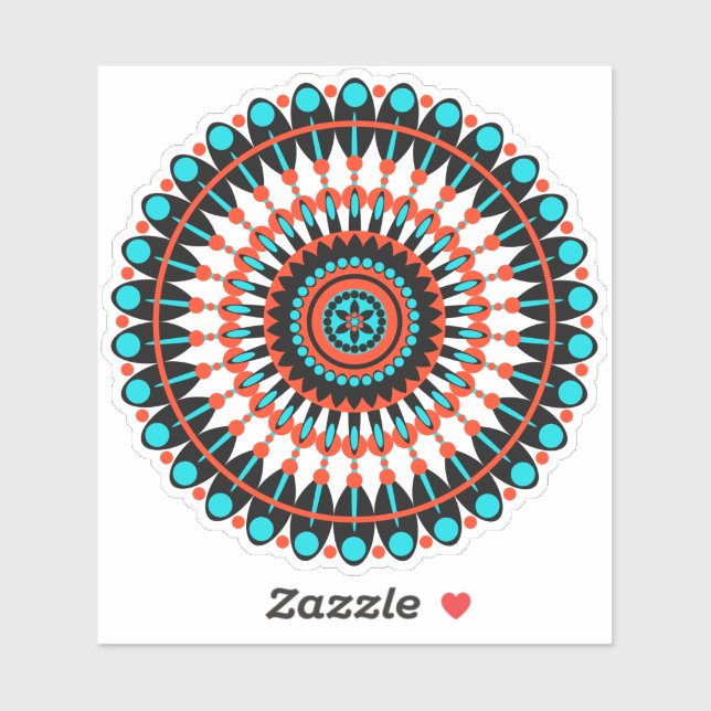 Colourful Geometric Mandala Art-46456 (Sheet)