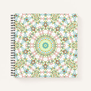 Colourful Geometric Mandala Pattern Notebook