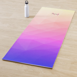 Colourful geometric mesh ombre pattern Monogram Yoga Mat