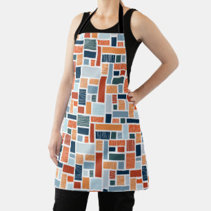 Colourful geometric Mid Century style design Apron