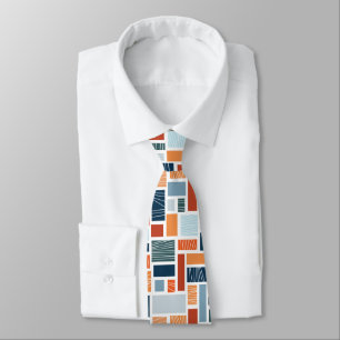 Colourful geometric Mid Century style design Tie