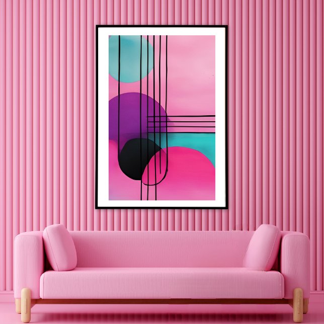 Colourful Geometric Modern Art unframed Poster (Creator Uploaded)