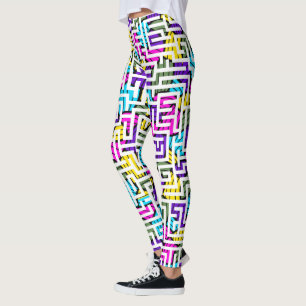 Colourful Geometric Modern Pattern Leggings