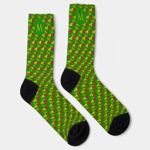 Colourful Geometric Monogram Socks