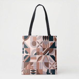 Colourful geometric mosaic, abstract background. tote bag