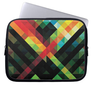 Colourful Geometric Mosaic Pattern Laptop Sleeve