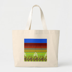 Colourful Geometric Motif Art Print Large Tote Bag