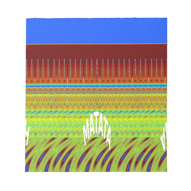Colourful Geometric Motif Art Print Notepad (Front)
