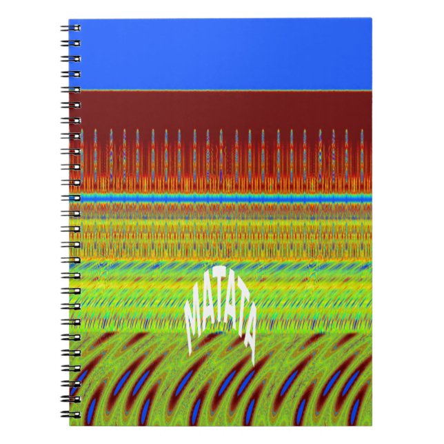 Colourful Geometric Motif Art Print Spiral Notebook (Front)