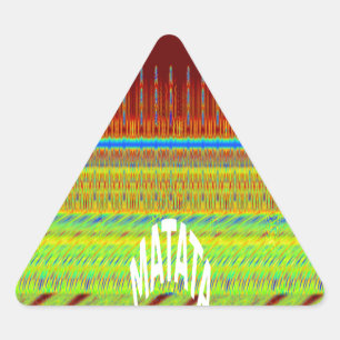 Colourful Geometric Motif Art Print Triangle Sticker