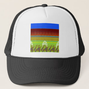 Colourful Geometric Motif Art Print Trucker Hat