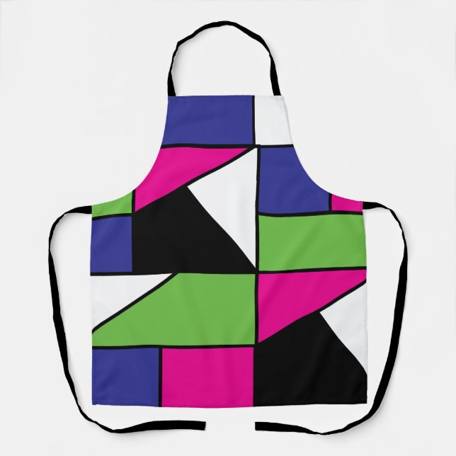 Colourful Geometric Pattern Apron (Front)
