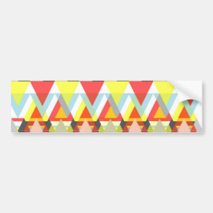 Colourful geometric Pattern Bumper Sticker
