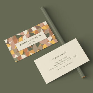 Colourful geometric pattern business card