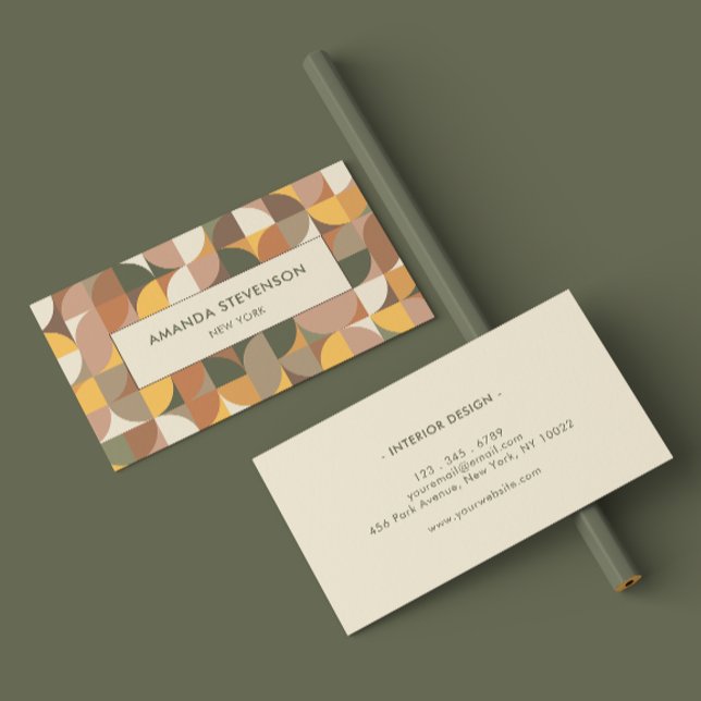 Colourful geometric pattern business card (Creator Uploaded)