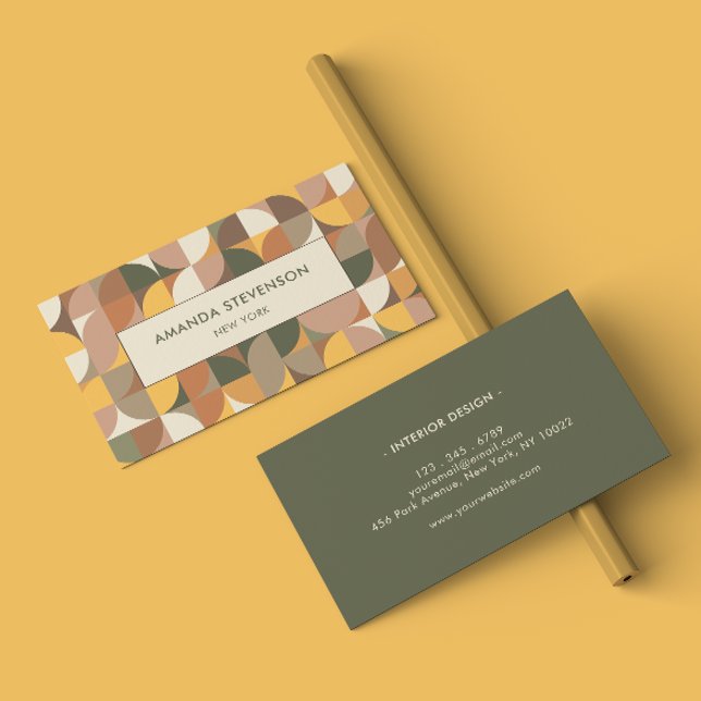 Colourful geometric pattern business card (Creator Uploaded)