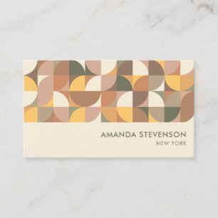 Colourful geometric pattern business card