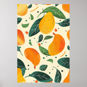 Colourful Geometric Pattern Cartoon Style Poster