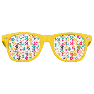 Colourful geometric pattern design retro sunglasses