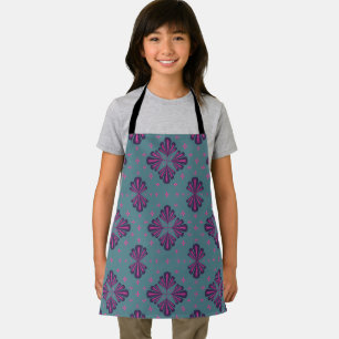 Colourful Geometric Pattern in Classic Retro Style Apron