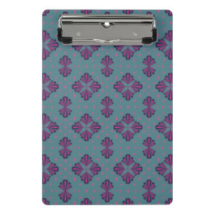 Colourful Geometric Pattern in Classic Retro Style Mini Clipboard