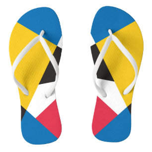 Colourful Geometric Pattern Jandals