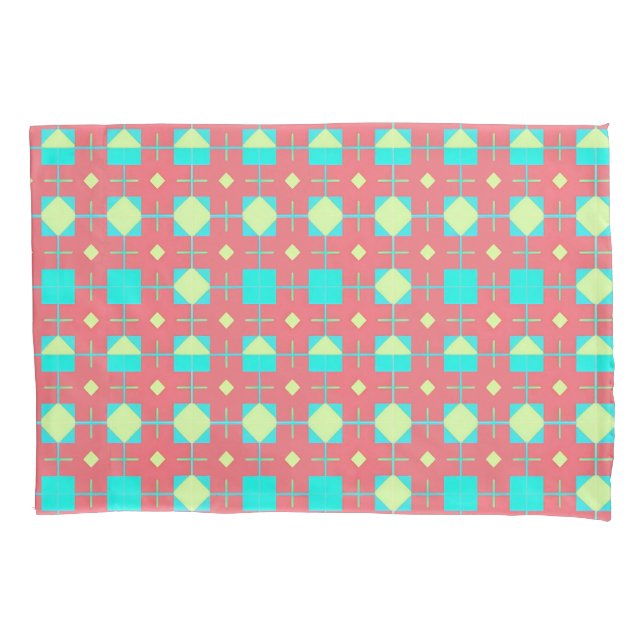 🔷✨ Colourful Geometric Pattern Modern Home Decor Pillowcase (Front)