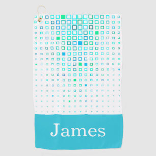 Colourful Geometric Pattern Personalised Golf Towe Towel