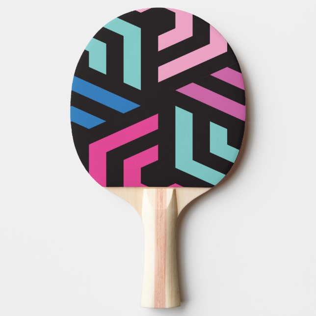 Colourful Geometric Pattern                Ping Pong Paddle (Front)