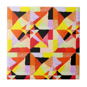 Colourful Geometric Pattern Rainbow Mosaic Tile