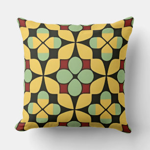 Colourful Geometric Pattern Symmetrical Abstract Cushion