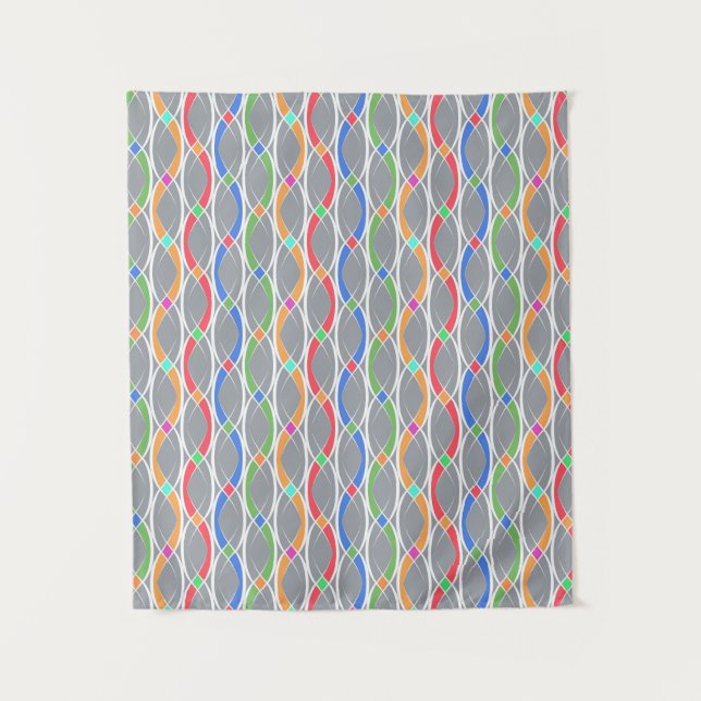 Colourful geometric pattern. tapestry (Front)