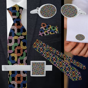 Colourful Geometric Pattern          Tie