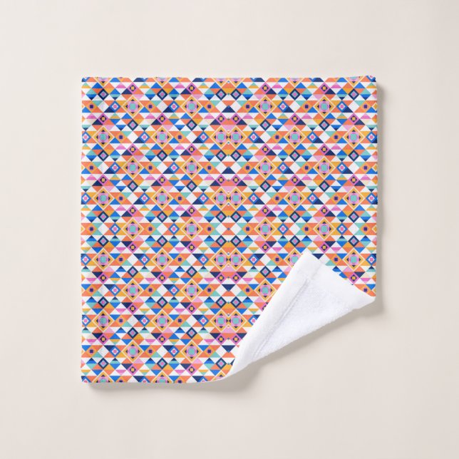 Colourful geometric pattern towels  (Wash Cloth)