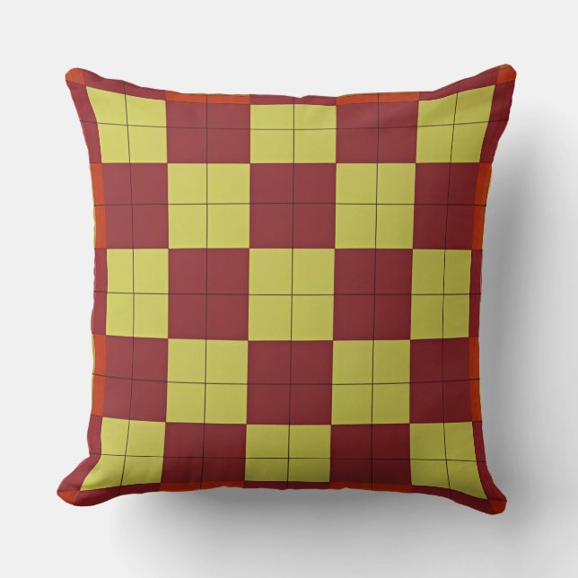 Colourful Geometric Pattern with Abstract Shapes Cushion (Front)