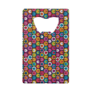 Colourful geometric pattern with hexagons
