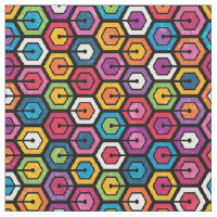 Colourful geometric pattern with hexagons